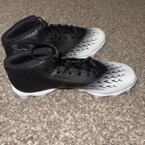 Under Armour Spotlight Franchise Rm 4.0 Black Silver Football Cleats Men's 13